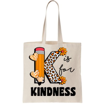 K Is For Kindness Orange Anti Bullying Unity Day Teacher Tote Bag