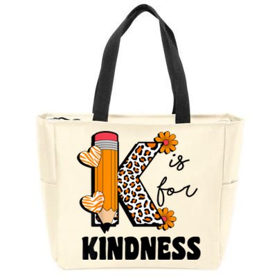 K Is For Kindness Orange Anti Bullying Unity Day Teacher Zip Tote Bag