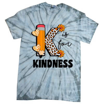 K Is For Kindness Orange Anti Bullying Unity Day Teacher Tie-Dye T-Shirt