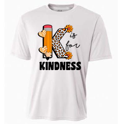 K Is For Kindness Orange Anti Bullying Unity Day Teacher Cooling Performance Crew T-Shirt