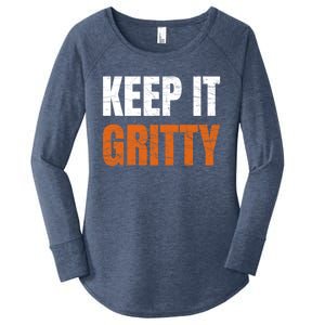 Keep It Gritty Lovegritty Philadelphia Sports Team Fan Gift Women's Perfect Tri Tunic Long Sleeve Shirt