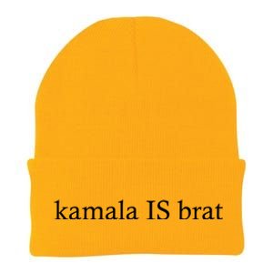 Kamala Is Green Brat Knit Cap Winter Beanie