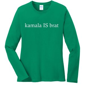 Kamala Is Green Brat Ladies Long Sleeve Shirt