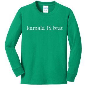 Kamala Is Green Brat Kids Long Sleeve Shirt