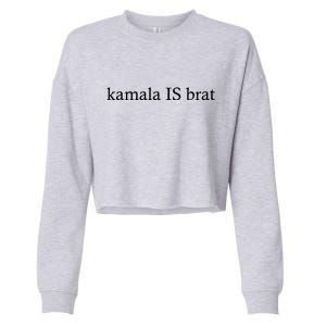 Kamala Is Green Brat Cropped Pullover Crew