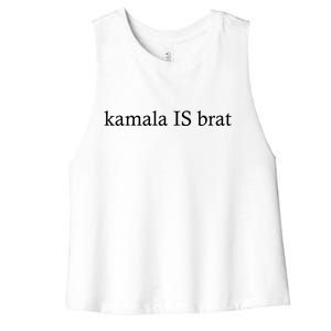 Kamala Is Green Brat Women's Racerback Cropped Tank