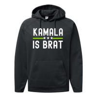 Kamala Is Green Brat Performance Fleece Hoodie