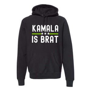 Kamala Is Green Brat Premium Hoodie