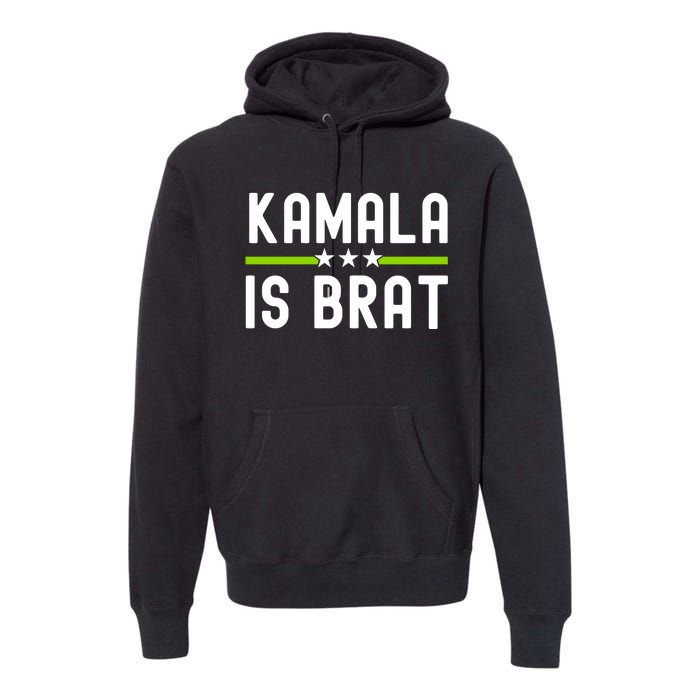 Kamala Is Green Brat Premium Hoodie