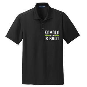 Kamala Is Green Brat Dry Zone Grid Polo