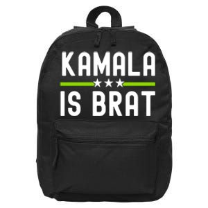 Kamala Is Green Brat 16 in Basic Backpack