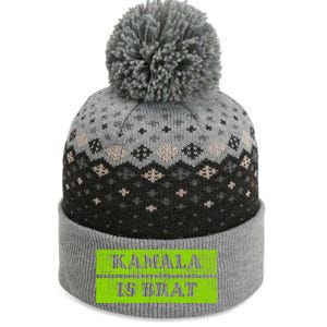 Kamala Is Green Brat The Baniff Cuffed Pom Beanie