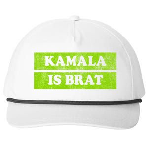 Kamala Is Green Brat Snapback Five-Panel Rope Hat