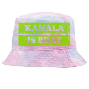 Kamala Is Green Brat Tie-Dyed Bucket Hat