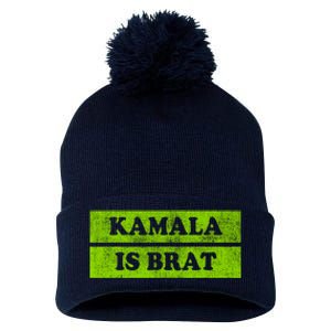 Kamala Is Green Brat Pom Pom 12in Knit Beanie