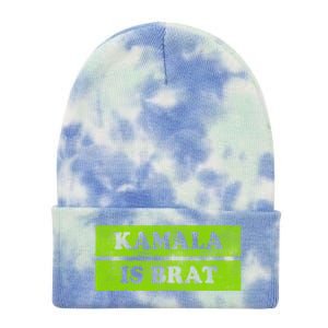 Kamala Is Green Brat Tie Dye 12in Knit Beanie