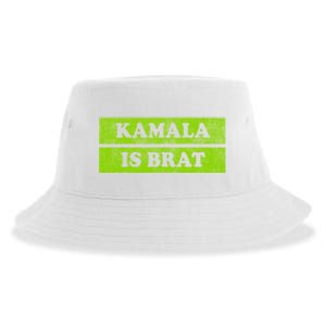 Kamala Is Green Brat Sustainable Bucket Hat