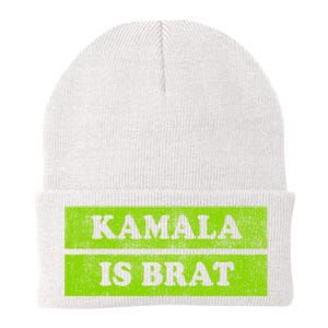 Kamala Is Green Brat Knit Cap Winter Beanie