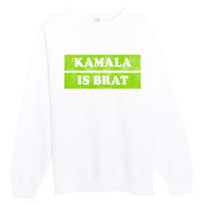 Kamala Is Green Brat Premium Crewneck Sweatshirt