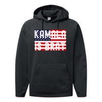 Kamala Is Green Brat Performance Fleece Hoodie