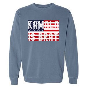 Kamala Is Green Brat Garment-Dyed Sweatshirt