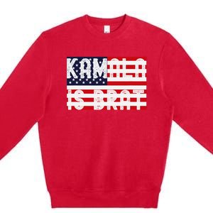 Kamala Is Green Brat Premium Crewneck Sweatshirt