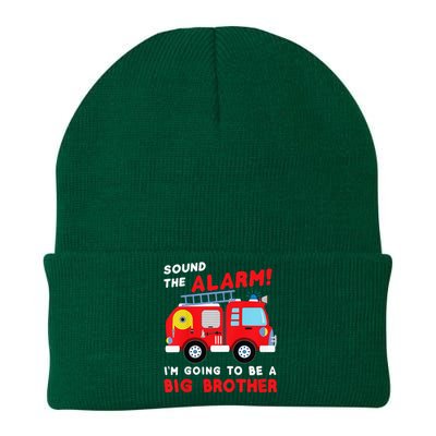 Kids Im Going To Be A Big Brother Firetruck Baby Reveal Knit Cap Winter Beanie