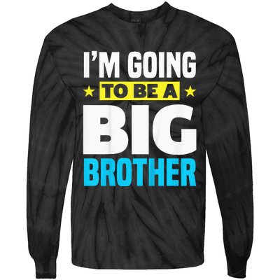 Kids Im Going To Be A Big Brother Tie-Dye Long Sleeve Shirt