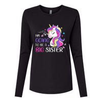 Kids Im Going To Be A Big Sister Unicorn Womens Cotton Relaxed Long Sleeve T-Shirt