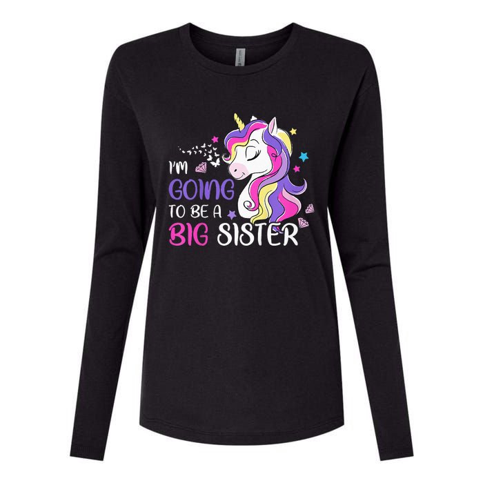 Kids Im Going To Be A Big Sister Unicorn Womens Cotton Relaxed Long Sleeve T-Shirt