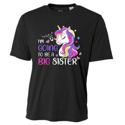 Kids Im Going To Be A Big Sister Unicorn Cooling Performance Crew T-Shirt