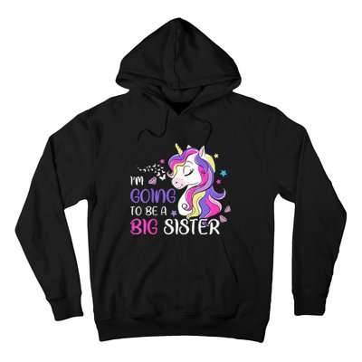 Kids Im Going To Be A Big Sister Unicorn Hoodie