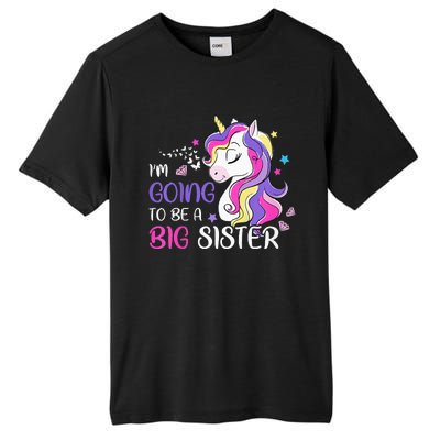 Kids Im Going To Be A Big Sister Unicorn Tall Fusion ChromaSoft Performance T-Shirt