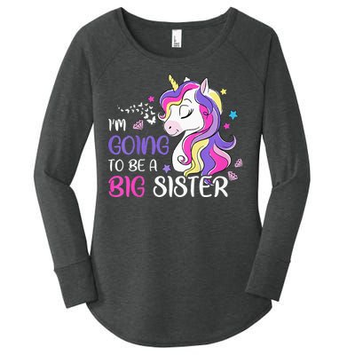 Kids Im Going To Be A Big Sister Unicorn Women's Perfect Tri Tunic Long Sleeve Shirt