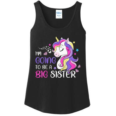 Kids Im Going To Be A Big Sister Unicorn Ladies Essential Tank