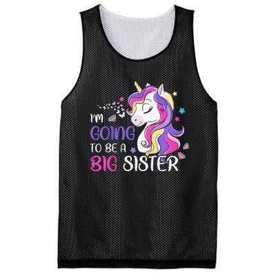 Kids Im Going To Be A Big Sister Unicorn Mesh Reversible Basketball Jersey Tank