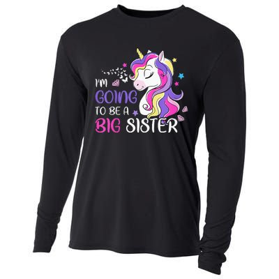 Kids Im Going To Be A Big Sister Unicorn Cooling Performance Long Sleeve Crew