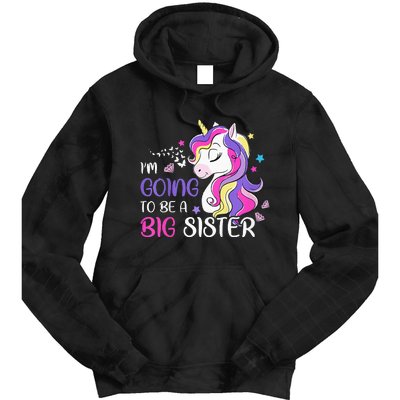 Kids Im Going To Be A Big Sister Unicorn Tie Dye Hoodie