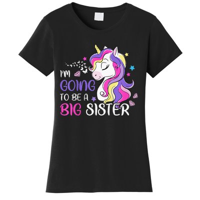 Kids Im Going To Be A Big Sister Unicorn Women's T-Shirt