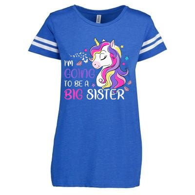 Kids Im Going To Be A Big Sister Unicorn Enza Ladies Jersey Football T-Shirt