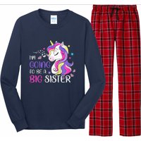 Kids Im Going To Be A Big Sister Unicorn Long Sleeve Pajama Set