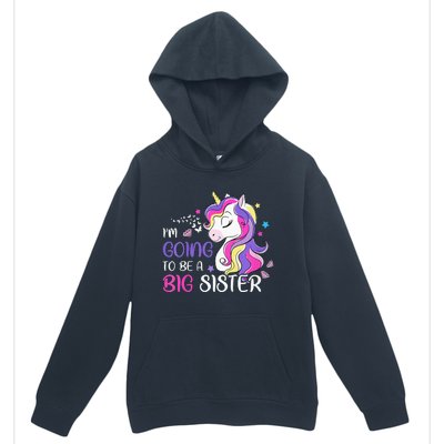 Kids Im Going To Be A Big Sister Unicorn Urban Pullover Hoodie