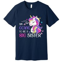 Kids Im Going To Be A Big Sister Unicorn Premium T-Shirt