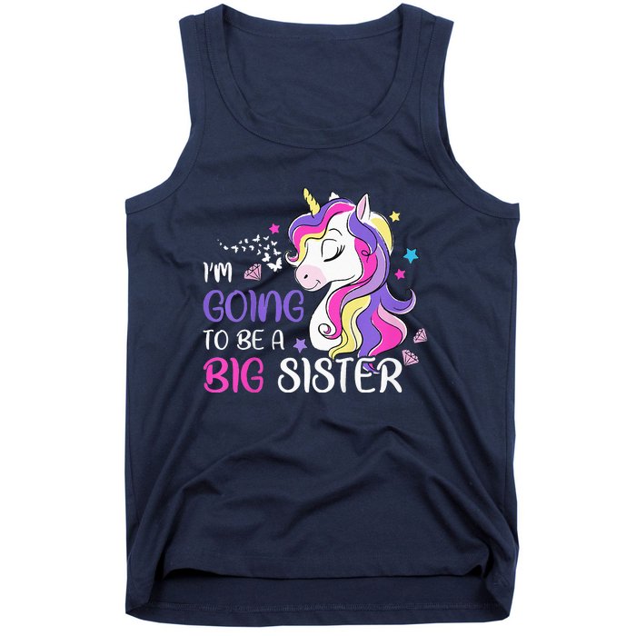 Kids Im Going To Be A Big Sister Unicorn Tank Top