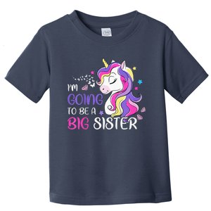 Kids Im Going To Be A Big Sister Unicorn Toddler T-Shirt