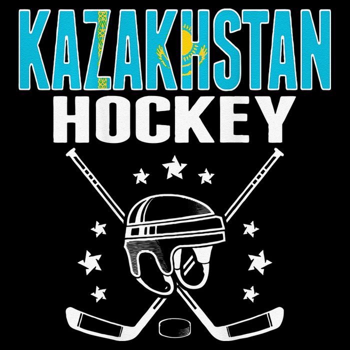 Kazakhstan Ice Hockey Fan Jersey Kazakhstani Flag Cooling Performance Crew T-Shirt
