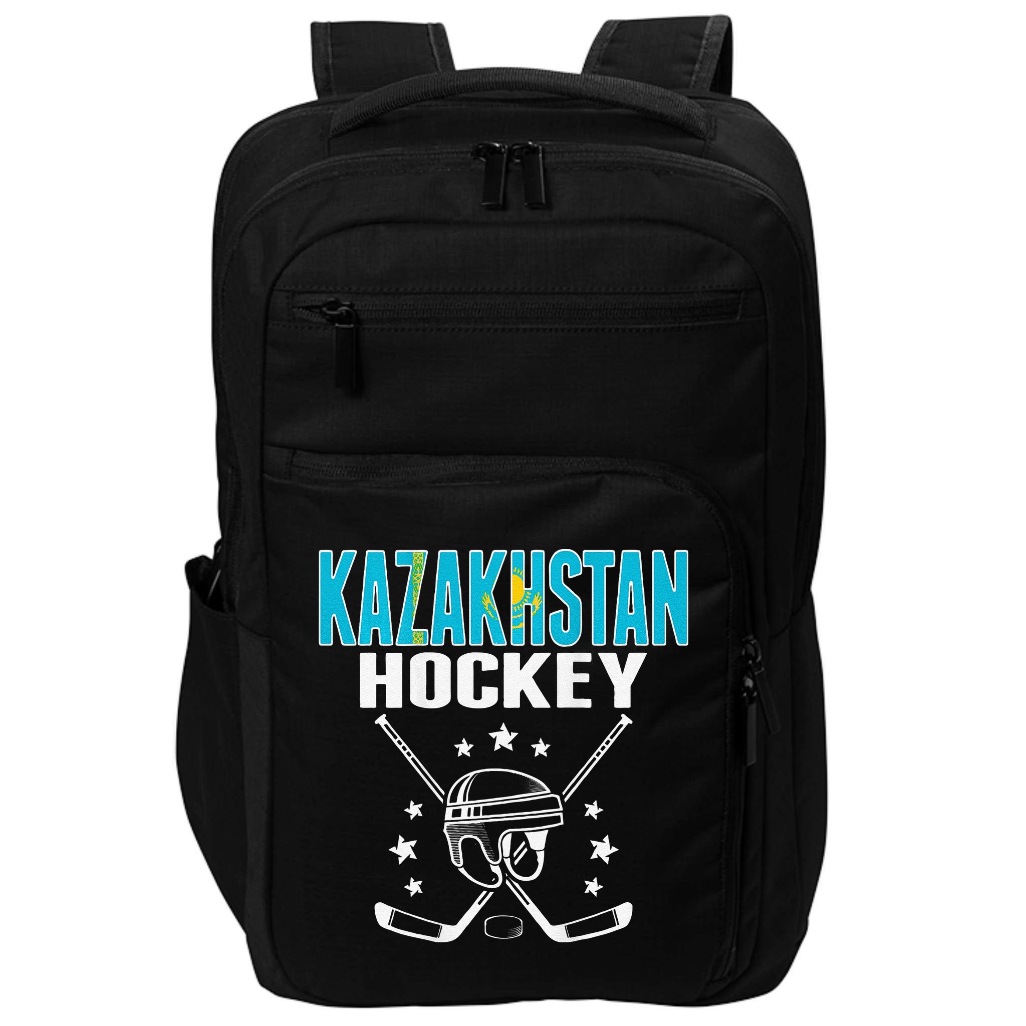 Kazakhstan Ice Hockey Fan Jersey Kazakhstani Flag Impact Tech Backpack