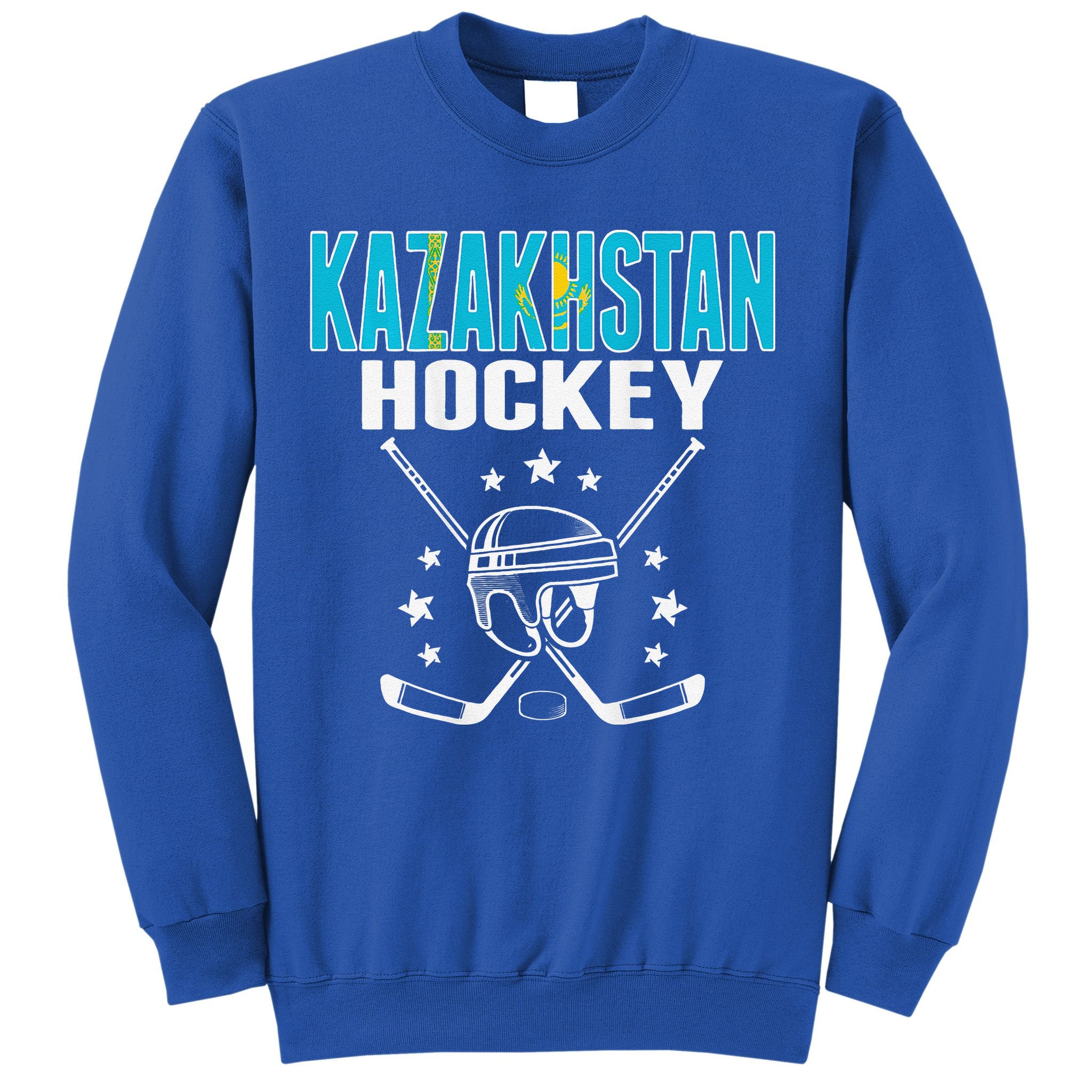 Kazakhstan Ice Hockey Fan Jersey Kazakhstani Flag Sweatshirt