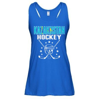 Kazakhstan Ice Hockey Fan Jersey Kazakhstani Flag Ladies Essential Flowy Tank