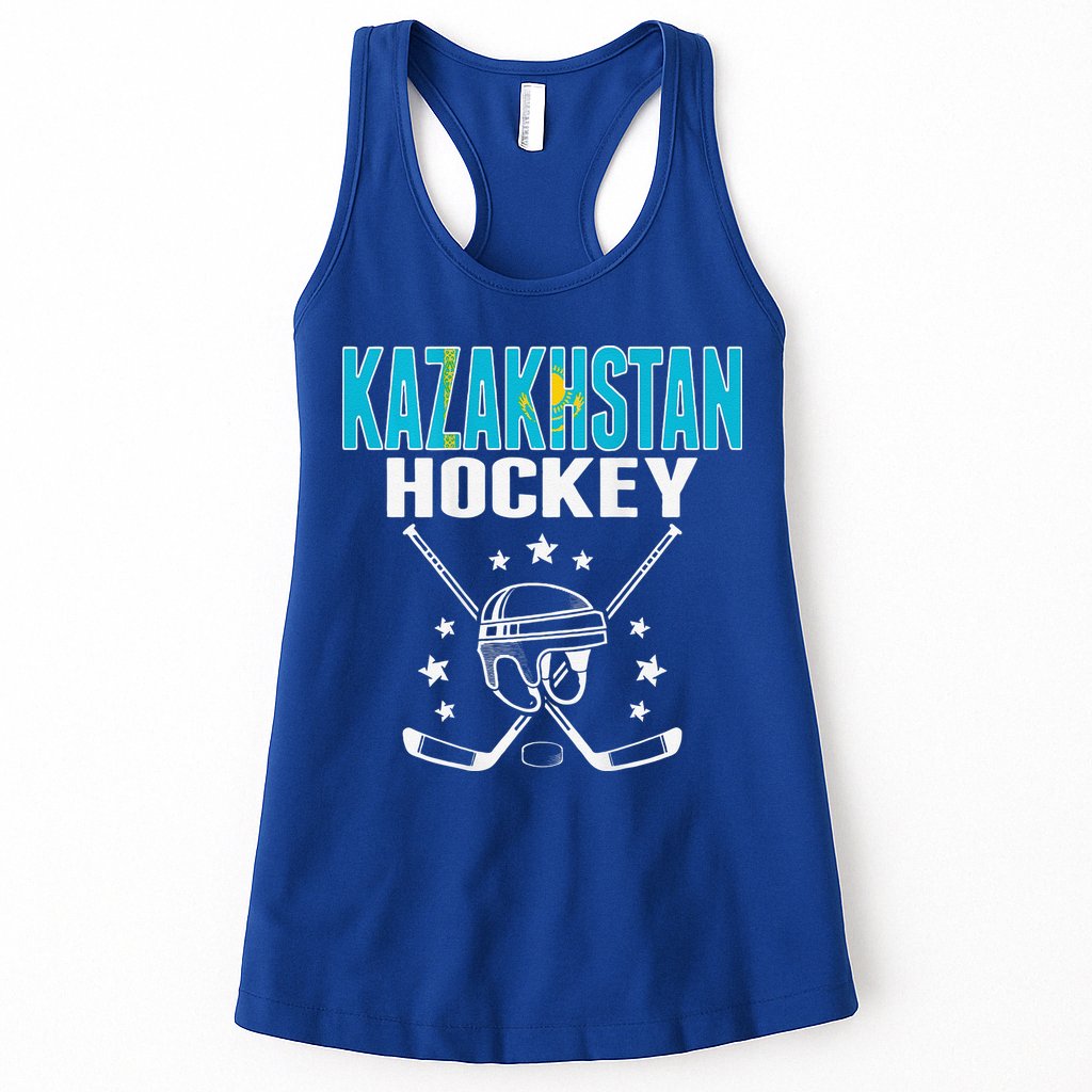 Kazakhstan Ice Hockey Fan Jersey Kazakhstani Flag Womens Tank Top
